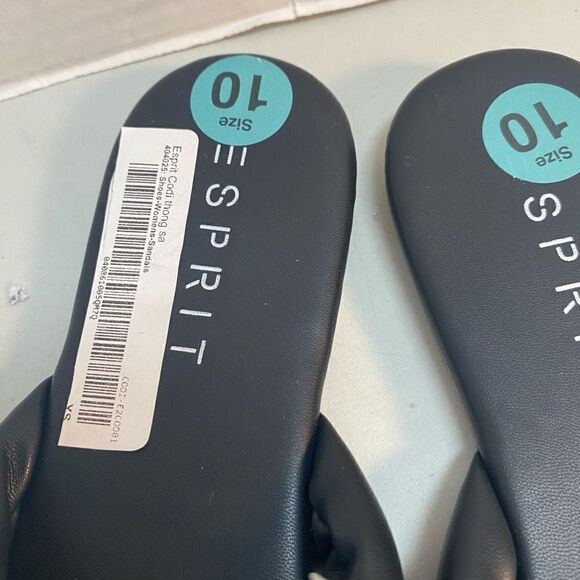 ESPRIT Women’s Thong Sandals Size 10 Black New With Tags No Box - Picture 7 of 7